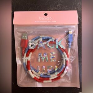 ban.dō ✨new✨ red white and blue striped iphone charger